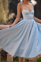 French Mesh Double Layer Swing Princess Slip Dress Women Summer
