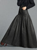 Casual Maxi Denim Skirt