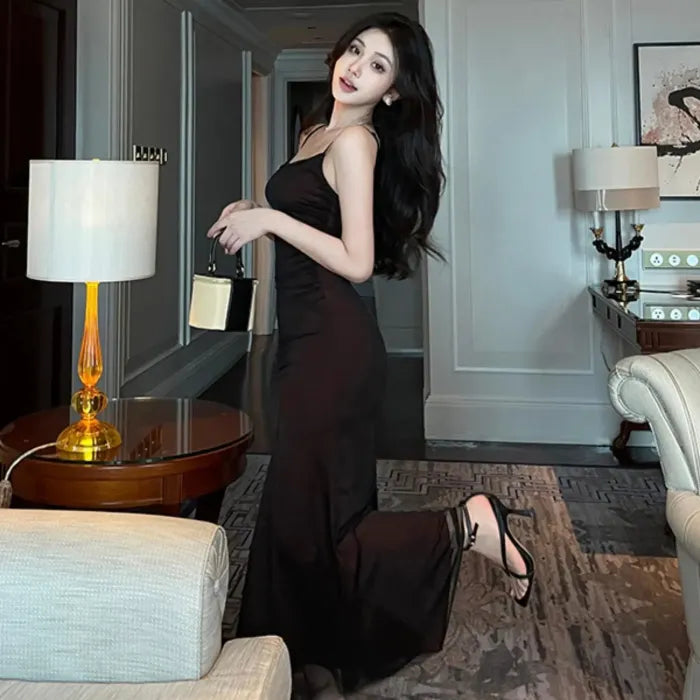 Slim Sensual Slip Long Dress Women Summer