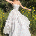 French First Love Floral Slim Slip Maxi Dress Women
