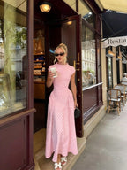 French Cheongsam Polka Dot Sleeveless Slim Dress Women