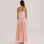 Lace Embroidery Satin Sexy Slip Nightgown Women Lingerie