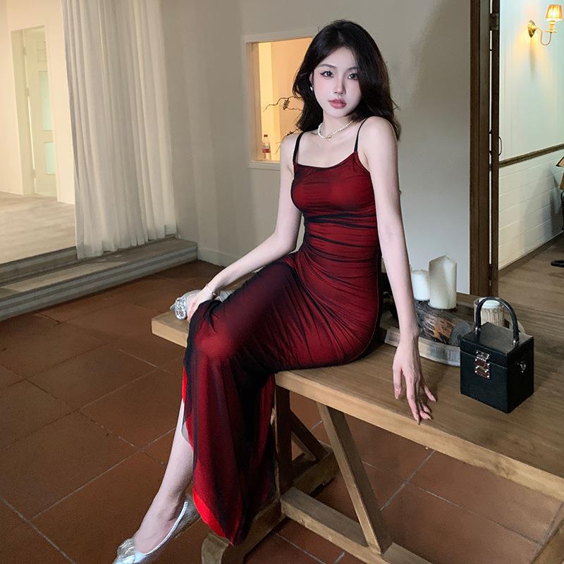Slim Sensual Slip Long Dress Women Summer