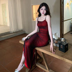 Slim Sensual Slip Long Dress Women Summer
