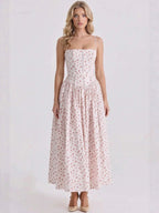 Elegant Floral Slim Slip Fairy Dress Women Summer