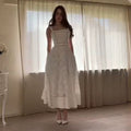 Pleated High Waist Slim Slip Long Dress Women Spring Autumn