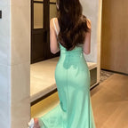 Slim Sensual Slip Long Dress Women Summer